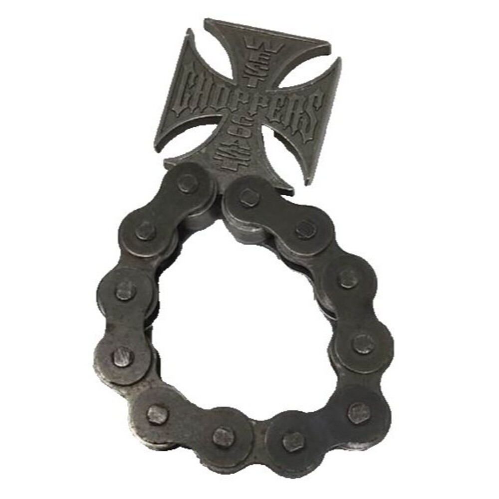 West Coast Chopper Motorcycle Chain Bottle Opener Iron Cross Biker Beer Metal